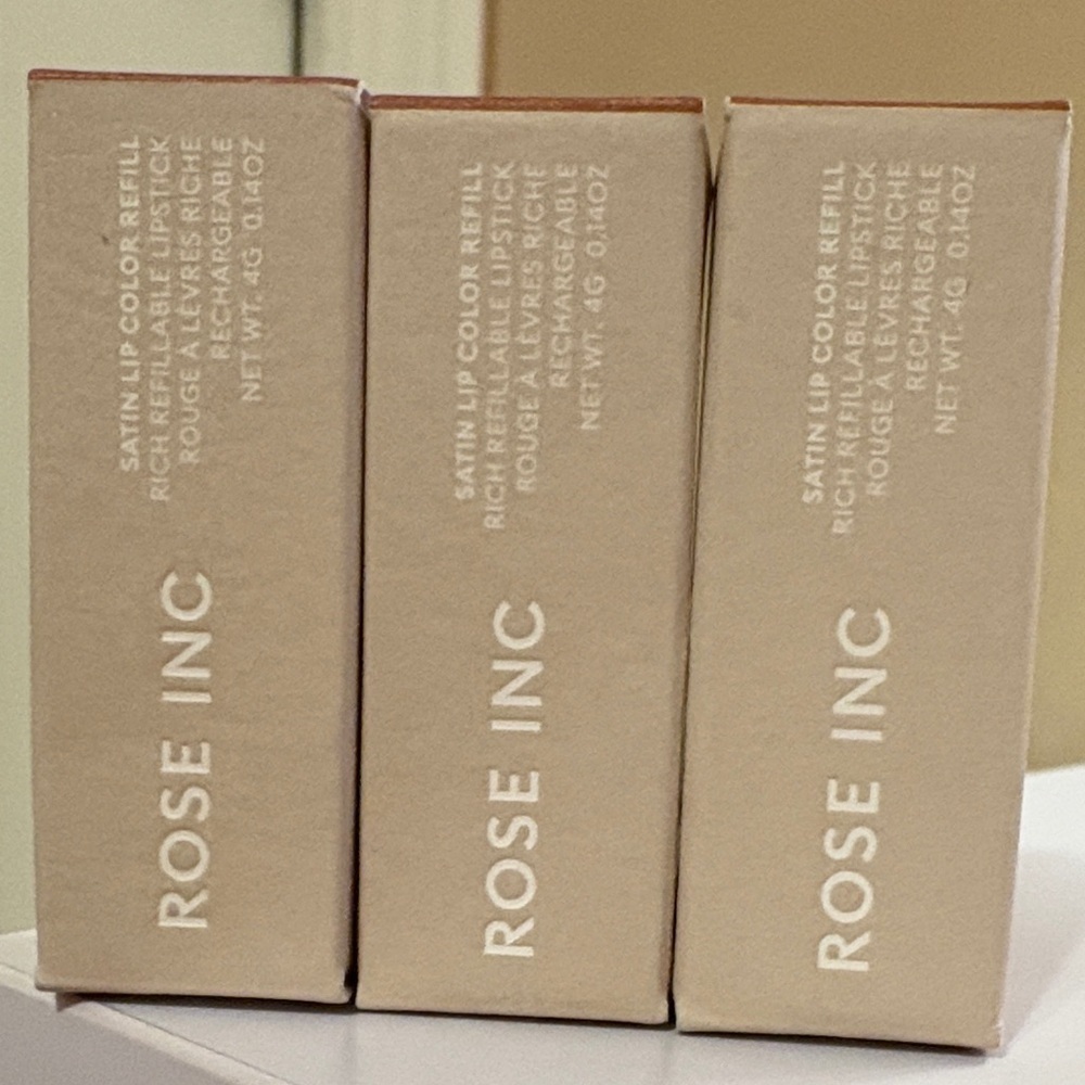 NEW Set Of 3 Rose Inc Persuasive Satin Lipstick Color Refill in Persuasive